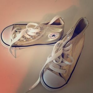 Gold kids converse